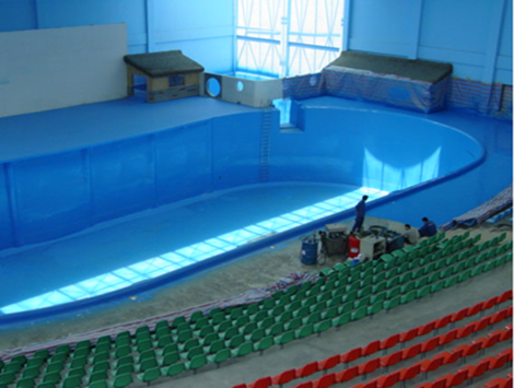 聚脲设备河南地区泳池防腐防水施工案例